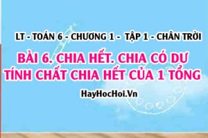 Tính chất chia hết của một tổng, chia hết, chia có dư? Toán 6 chân trời Tập 1 chương 1 Bài 6